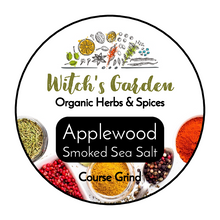 Load image into Gallery viewer, Witch's Garden Organic Herbs & Spices - Applewood Smoked Sea Salt (Course Grind)