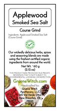 Load image into Gallery viewer, Witch's Garden Organic Herbs & Spices - Applewood Smoked Sea Salt (Course Grind)