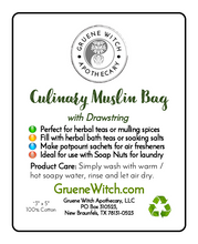 Load image into Gallery viewer, Culinary Muslin Bag - 3" x 5"