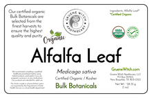 Load image into Gallery viewer, Bulk Botanicals - Alfalfa Leaf