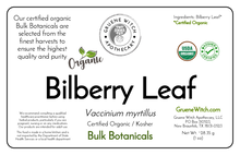 Load image into Gallery viewer, Bulk Botanicals - Bilberry Leaf