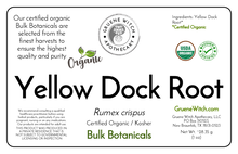 Load image into Gallery viewer, Bulk Botanicals - Yellow Dock Root