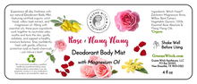 Load image into Gallery viewer, Deodorant Body Mist - Rose & Ylang Ylang