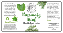 Load image into Gallery viewer, Hand & Body Lotion - Rosemary Mint