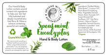 Load image into Gallery viewer, Hand & Body Lotion - Spearmint Eucalyptus