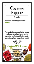 Load image into Gallery viewer, Witch&#39;s Garden Organic Herbs &amp; Spices - Cayenne Pepper (Powder)
