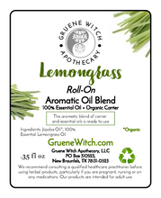 Load image into Gallery viewer, Roll-on Aromatic Oil Blend - Lemongrass