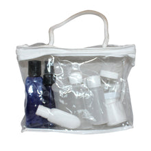 Load image into Gallery viewer, Toiletry Travel Kit - Clear w/ White Trim