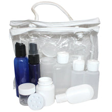 Load image into Gallery viewer, Toiletry Travel Kit - Clear w/ White Trim