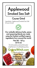Load image into Gallery viewer, Witch&#39;s Garden Organic Herbs &amp; Spices - Applewood Smoked Sea Salt (Course Grind)
