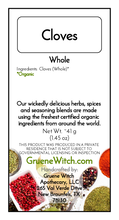 Load image into Gallery viewer, Witch's Garden Organic Herbs &amp; Spices - Cloves (Whole)
