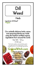 Load image into Gallery viewer, Witch&#39;s Garden Organic Herbs &amp; Spices - Dill Weed
