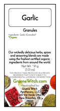Load image into Gallery viewer, Witch's Garden Organic Herbs &amp; Spices - Garlic (Granules)
