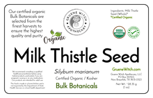 Load image into Gallery viewer, Bulk Botanicals - Milk Thistle Seed (Whole)
