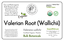 Load image into Gallery viewer, Bulk Botanicals - Valerian Root (Wallichii)
