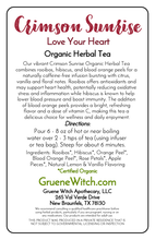 Load image into Gallery viewer, Organic Herbal Tea - Crimson Sunrise
