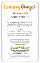 Load image into Gallery viewer, Organic Herbal Tea - Lemony Ginger
