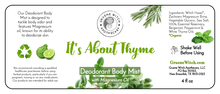 Load image into Gallery viewer, Deodorant Body Mist - It&#39;s About Thyme
