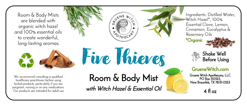 Room & Body Mist - Five Thieves
