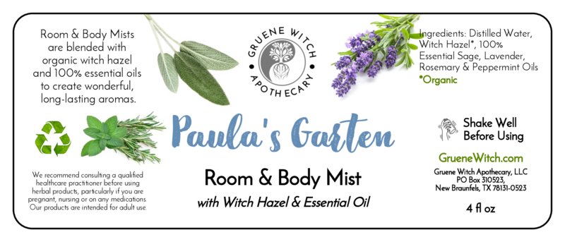 Room & Body Mist - Paula's Garten