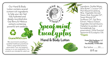 Load image into Gallery viewer, Hand &amp; Body Lotion - Spearmint Eucalyptus
