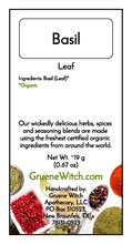 Load image into Gallery viewer, Witch&#39;s Garden Organic Herbs &amp; Spices - Basil (Leaf)
