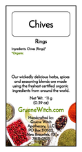 Load image into Gallery viewer, Witch&#39;s Garden Organic Herbs &amp; Spices - Chives (Rings)
