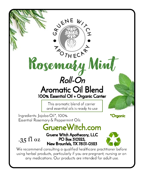 Roll-on Aromatic Oil Blend - Rosemary Mint