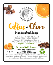 Load image into Gallery viewer, Handcrafted Soap - Citrus &amp; Clove
