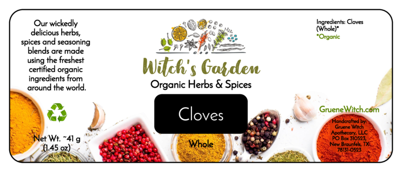 Witch's Garden Organic Herbs & Spices - Cloves (Whole)
