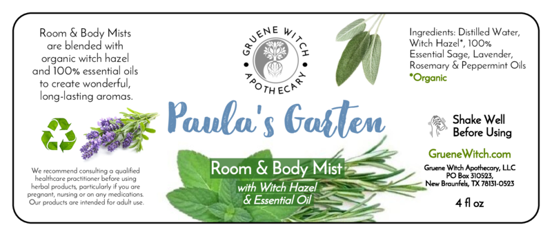 Room & Body Mist - Paula's Garten