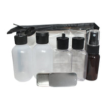 Load image into Gallery viewer, Toiletry Travel Kit - Clear w/ Black Trim
