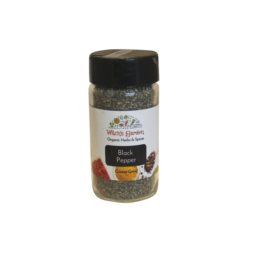 Witch's Garden Organic Herbs & Spices - Black Pepper (Course Grind)