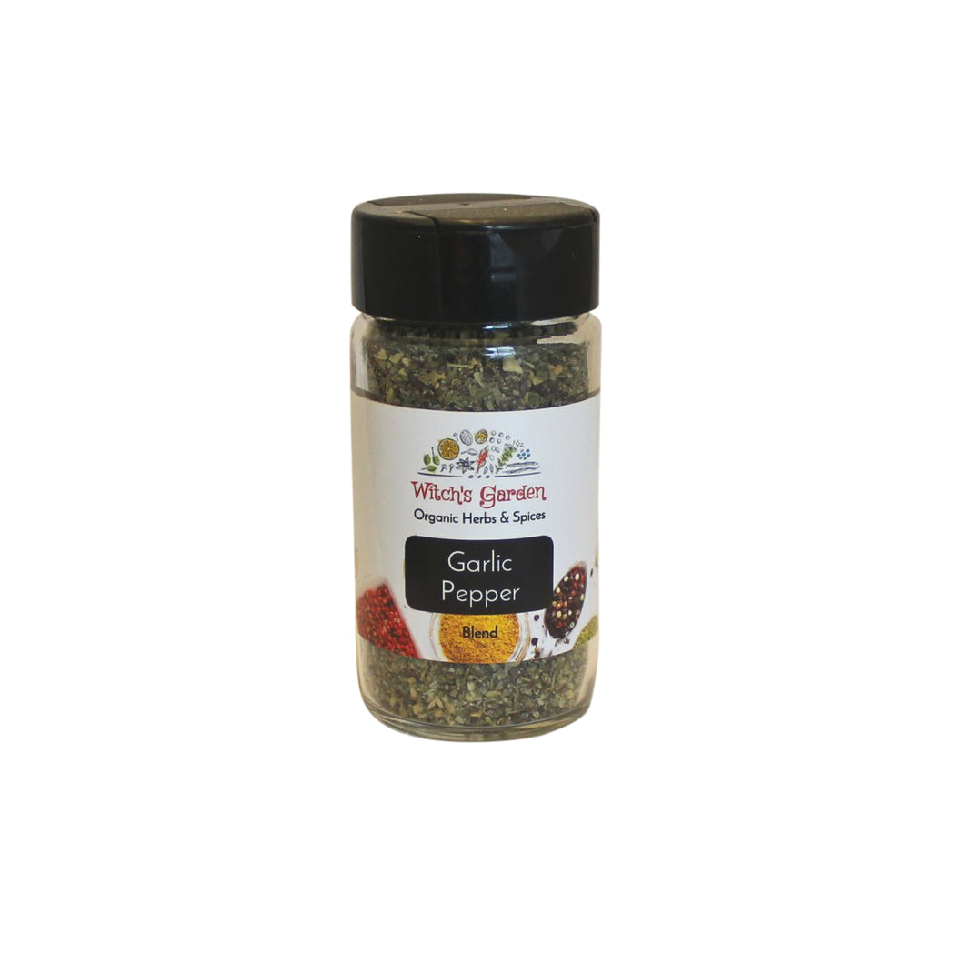 Witch's Garden Organic Herbs & Spices - Garlic Pepper Seasoning (Blend)